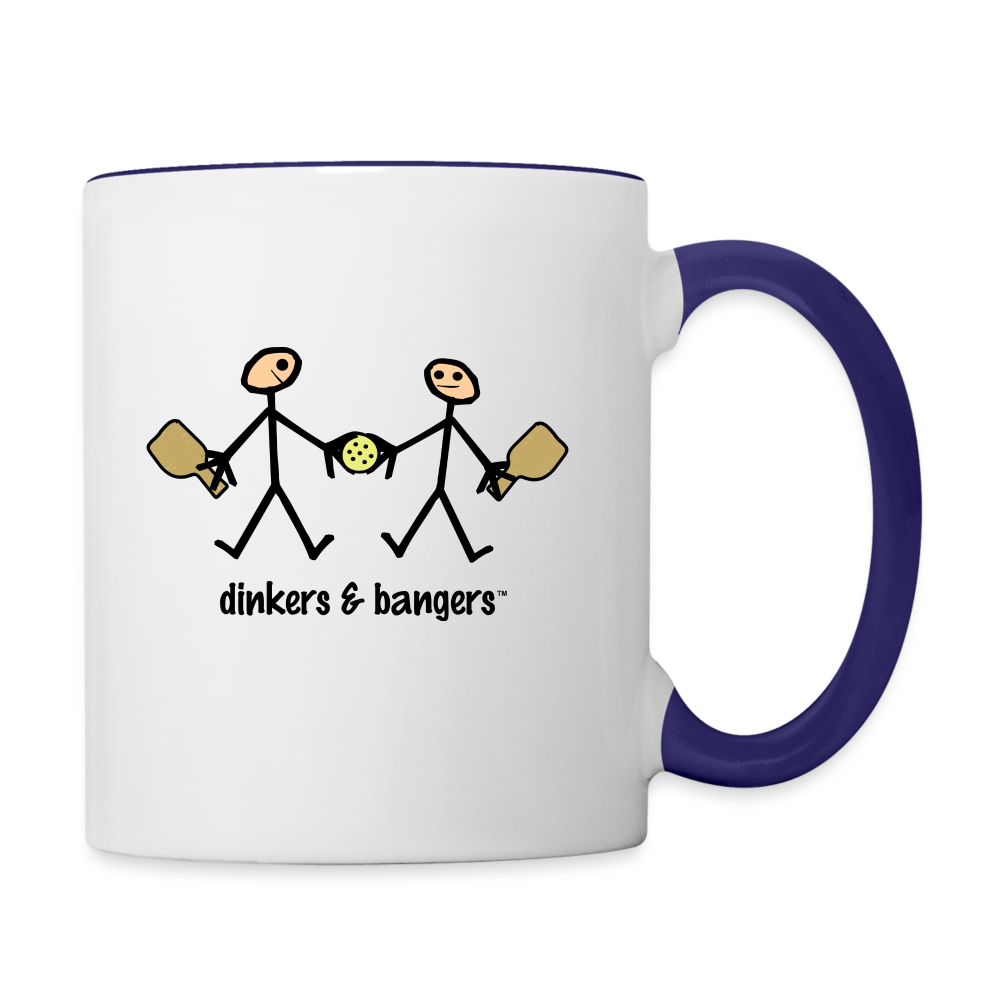 Dinkers & Bangers Two Tone Mug - white/cobalt blue