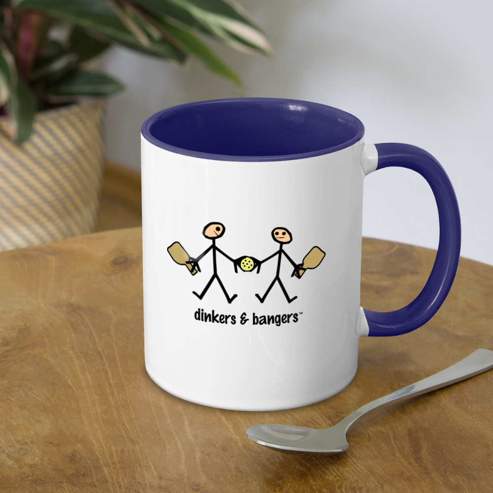 Dinkers & Bangers Two Tone Mug - white/cobalt blue