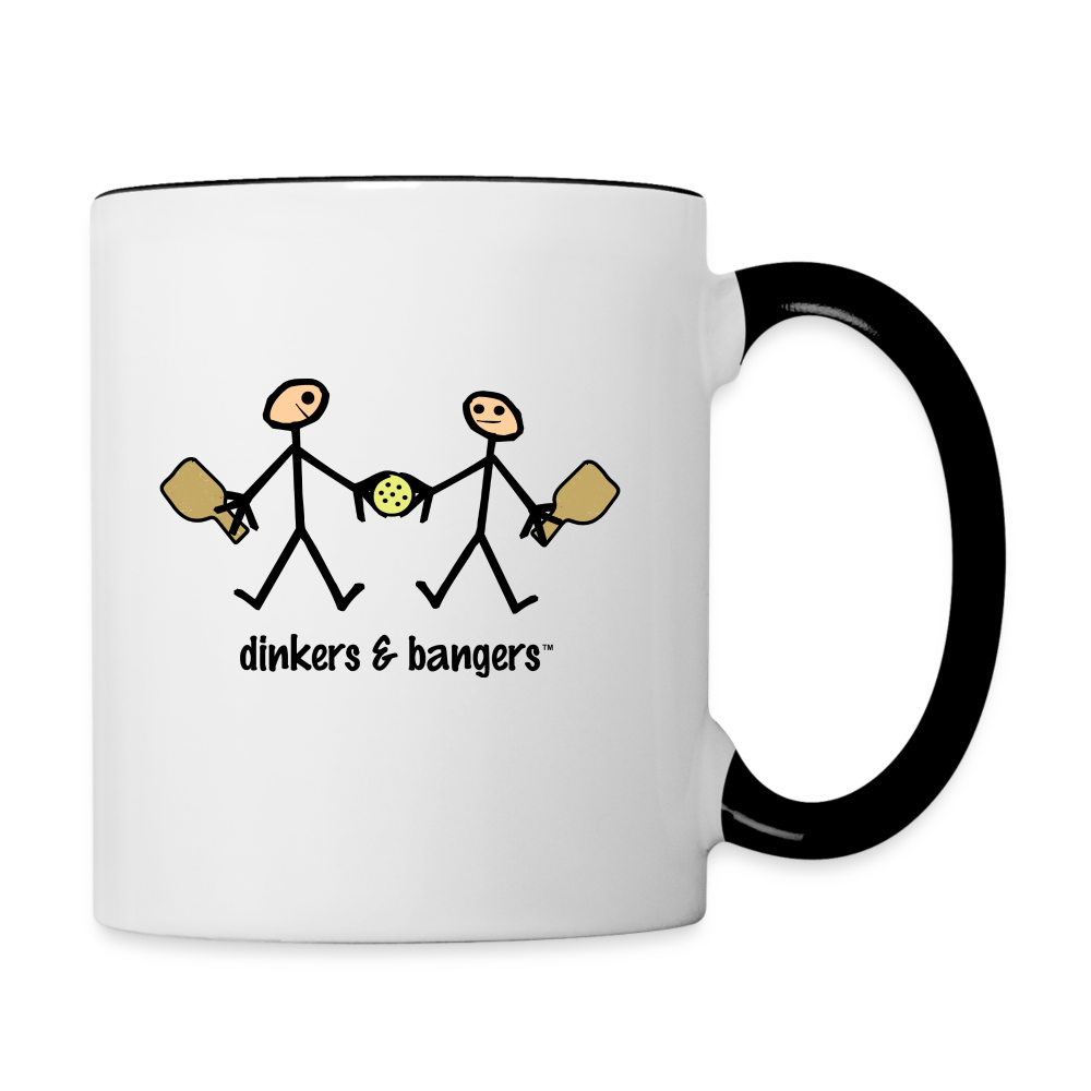 Dinkers & Bangers Two Tone Mug - white/black