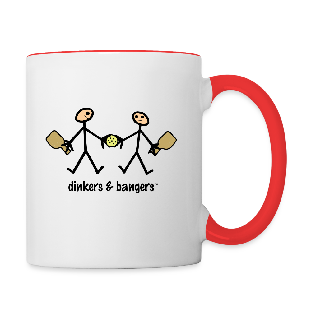 Dinkers & Bangers Two Tone Mug - white/red