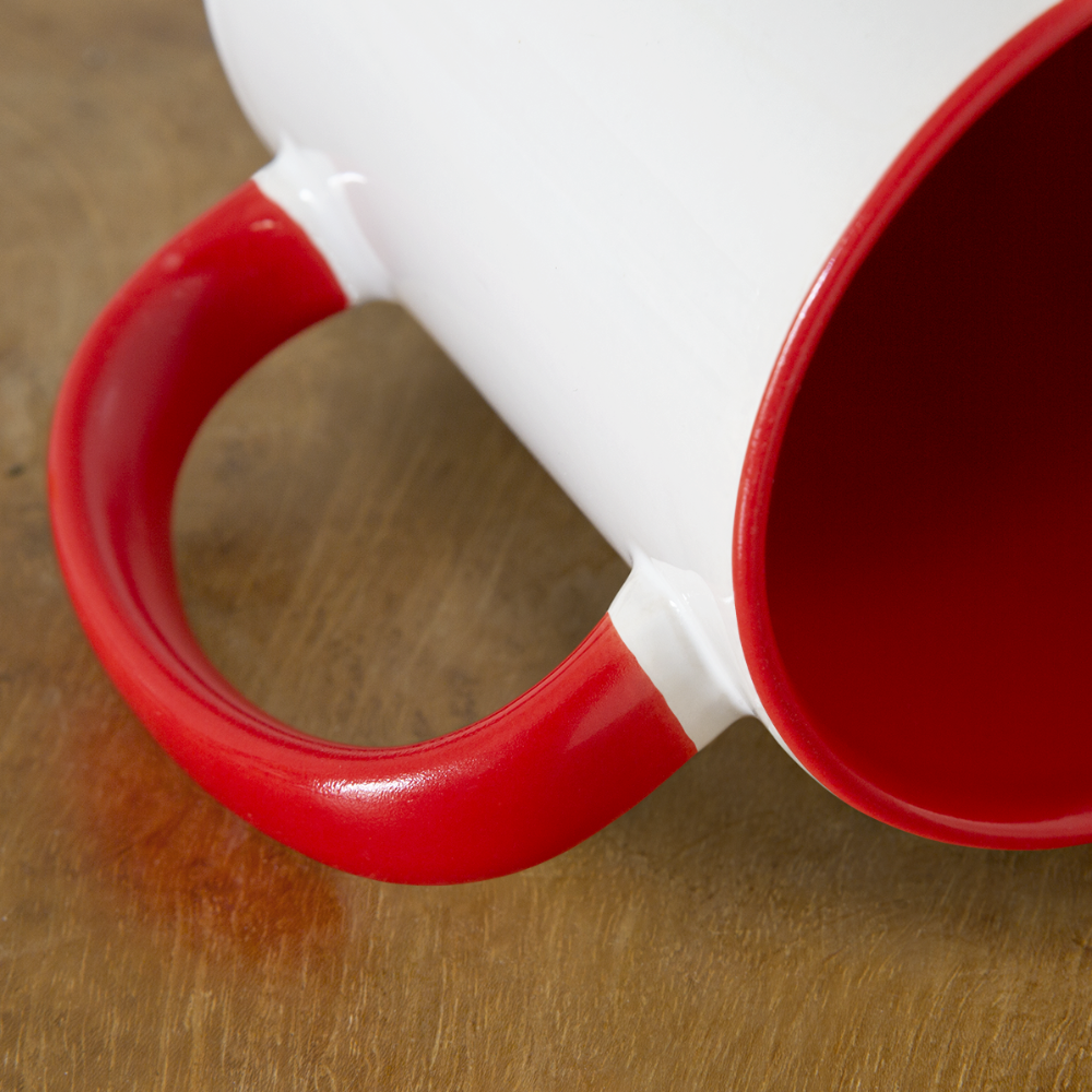 Dinkers & Bangers Two Tone Mug - white/red