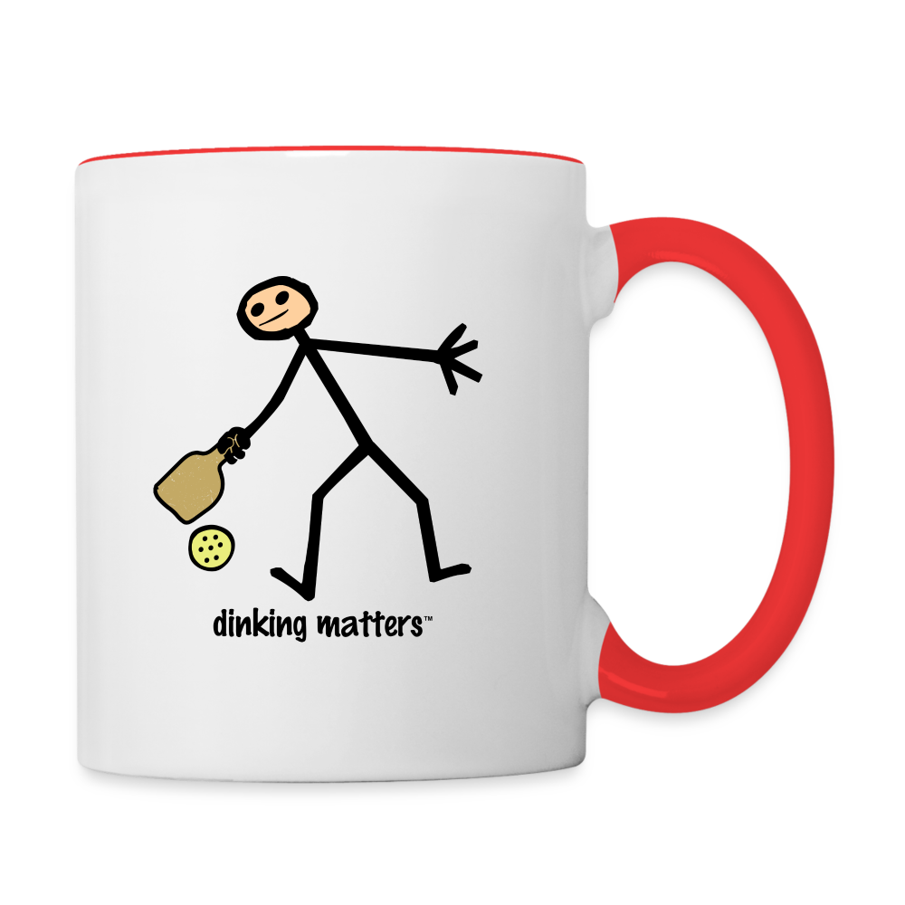 Dinking Matters Two Tone Mug - white/red