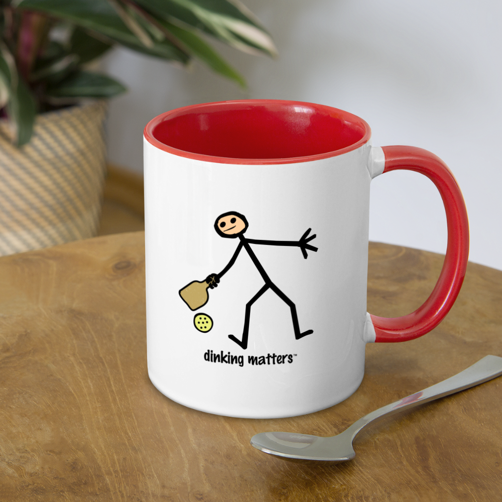 Dinking Matters Two Tone Mug - white/red