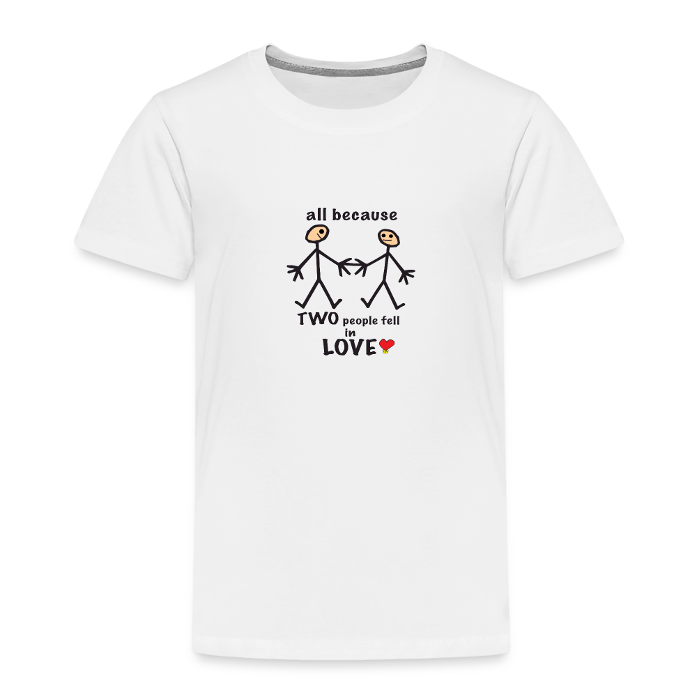AB Two People Fell In Love in Toddler Premium T-Shirt | Spreadshirt 814 - white