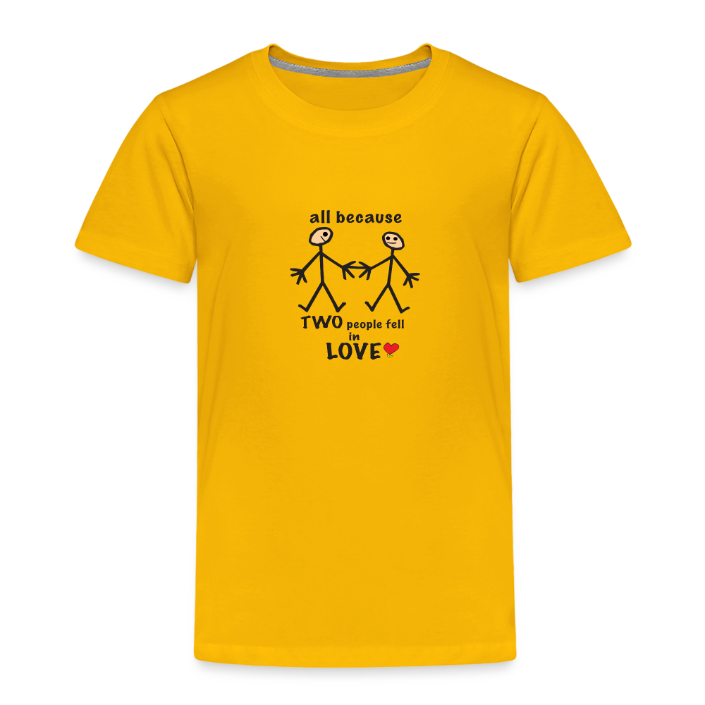 AB Two People Fell In Love in Toddler Premium T-Shirt | Spreadshirt 814 - sun yellow