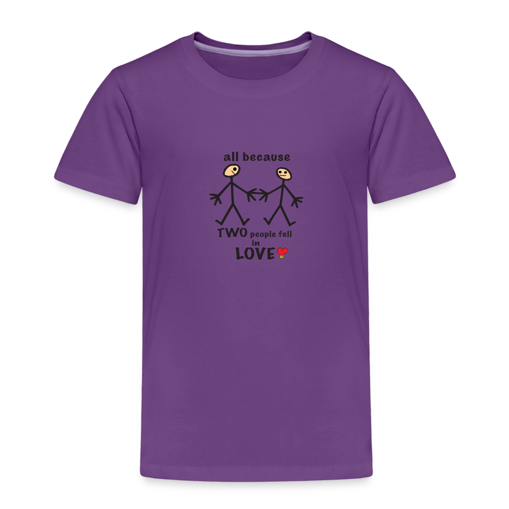 AB Two People Fell In Love in Toddler Premium T-Shirt | Spreadshirt 814 - purple