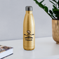 Ommm  Insulated Stainless Steel Water Bottle - gold glitter