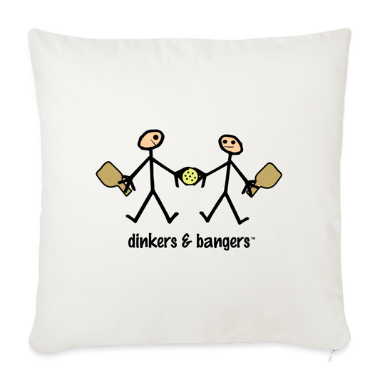 dinkers & bangers Throw Pillow Cover - natural white