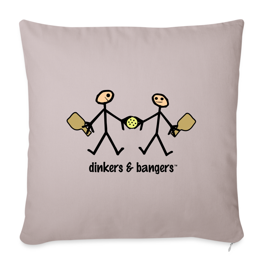 dinkers & bangers Throw Pillow Cover - light taupe