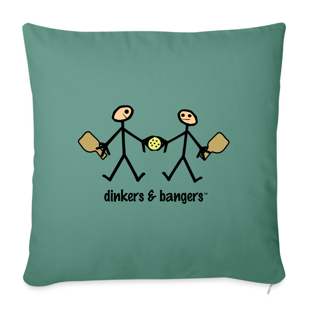 dinkers & bangers Throw Pillow Cover - cypress green