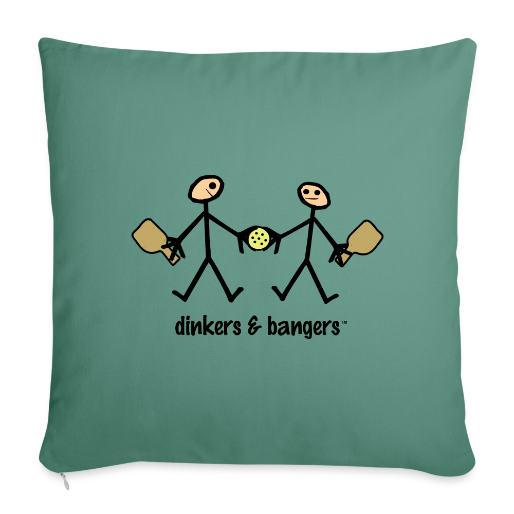 dinkers & bangers Throw Pillow Cover - cypress green