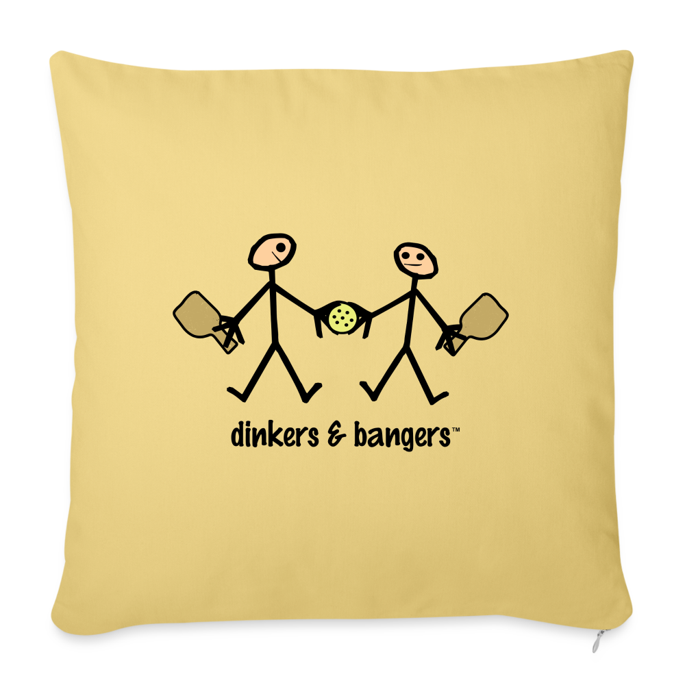 dinkers & bangers Throw Pillow Cover - washed yellow