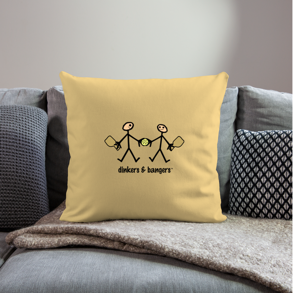 dinkers & bangers Throw Pillow Cover - washed yellow