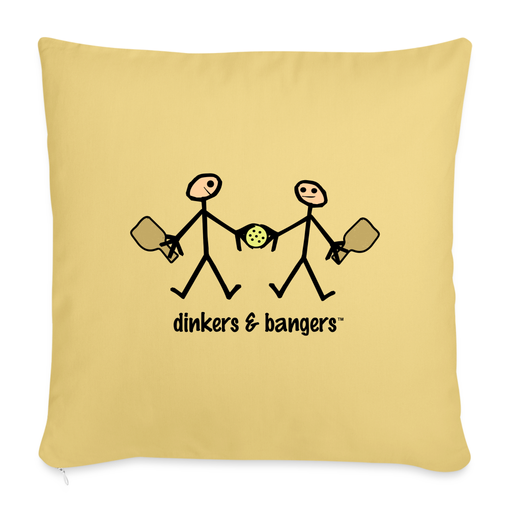 dinkers & bangers Throw Pillow Cover - washed yellow