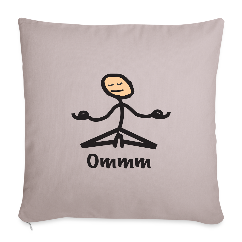 Ommm Throw Pillow Cover - light taupe