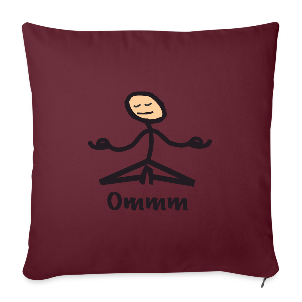 Ommm Throw Pillow Cover - burgundy