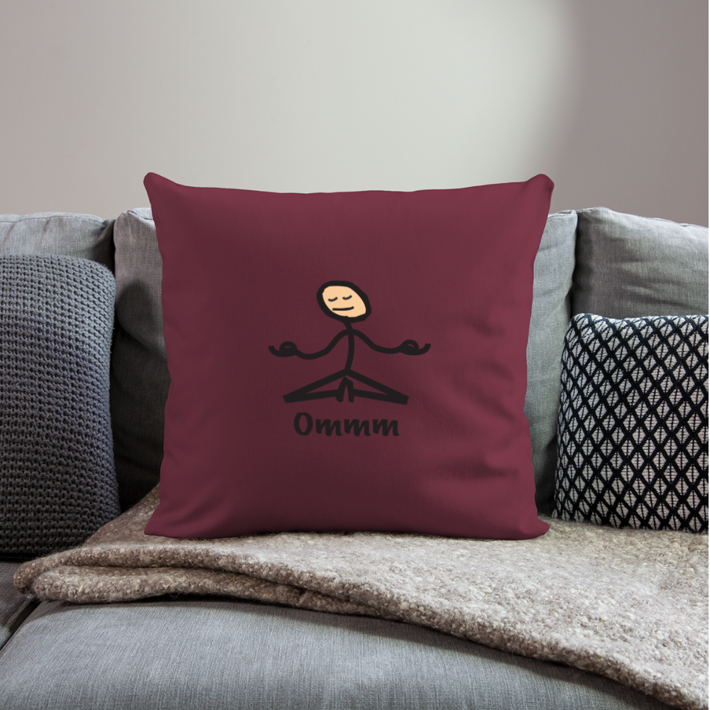 Ommm Throw Pillow Cover - burgundy