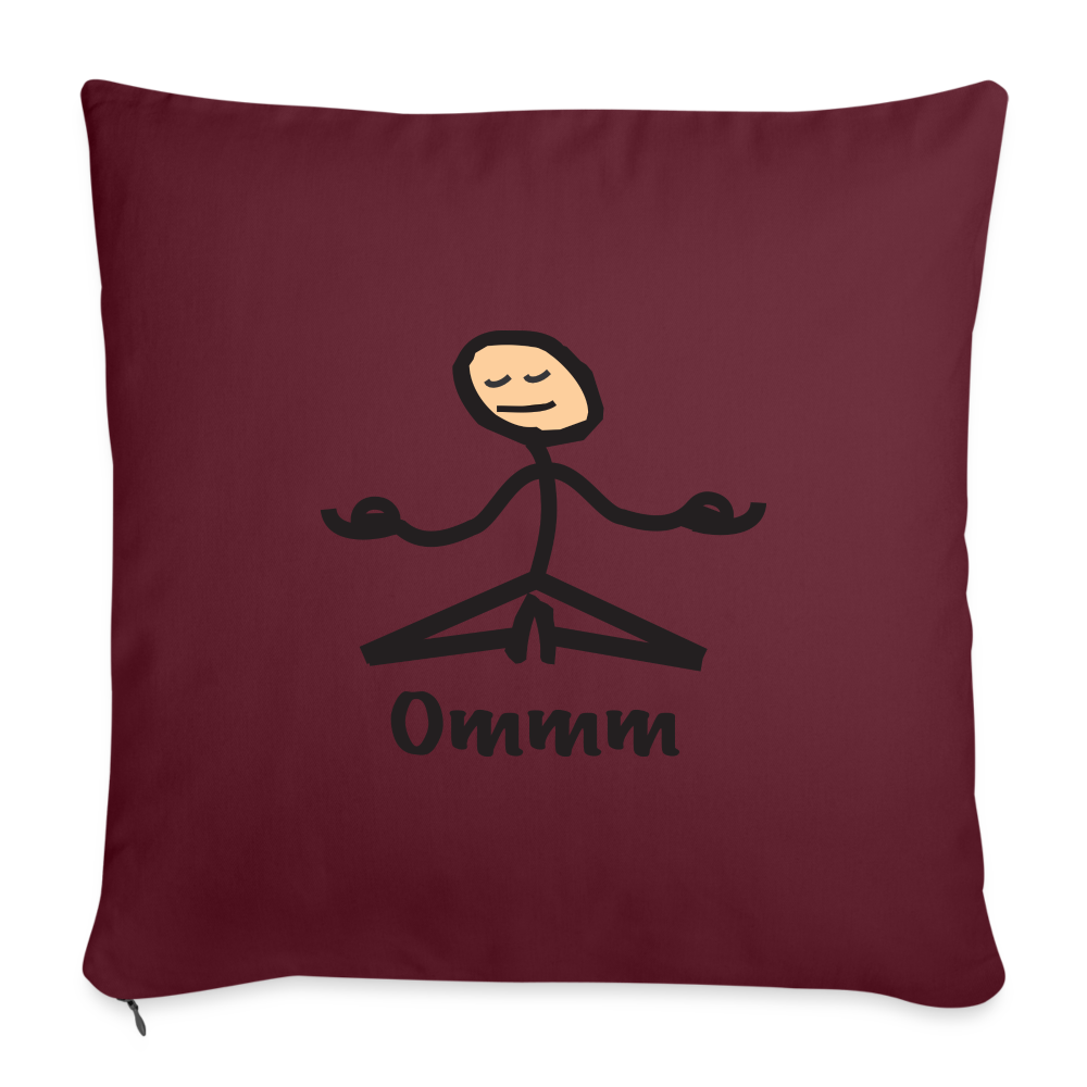 Ommm Throw Pillow Cover - burgundy