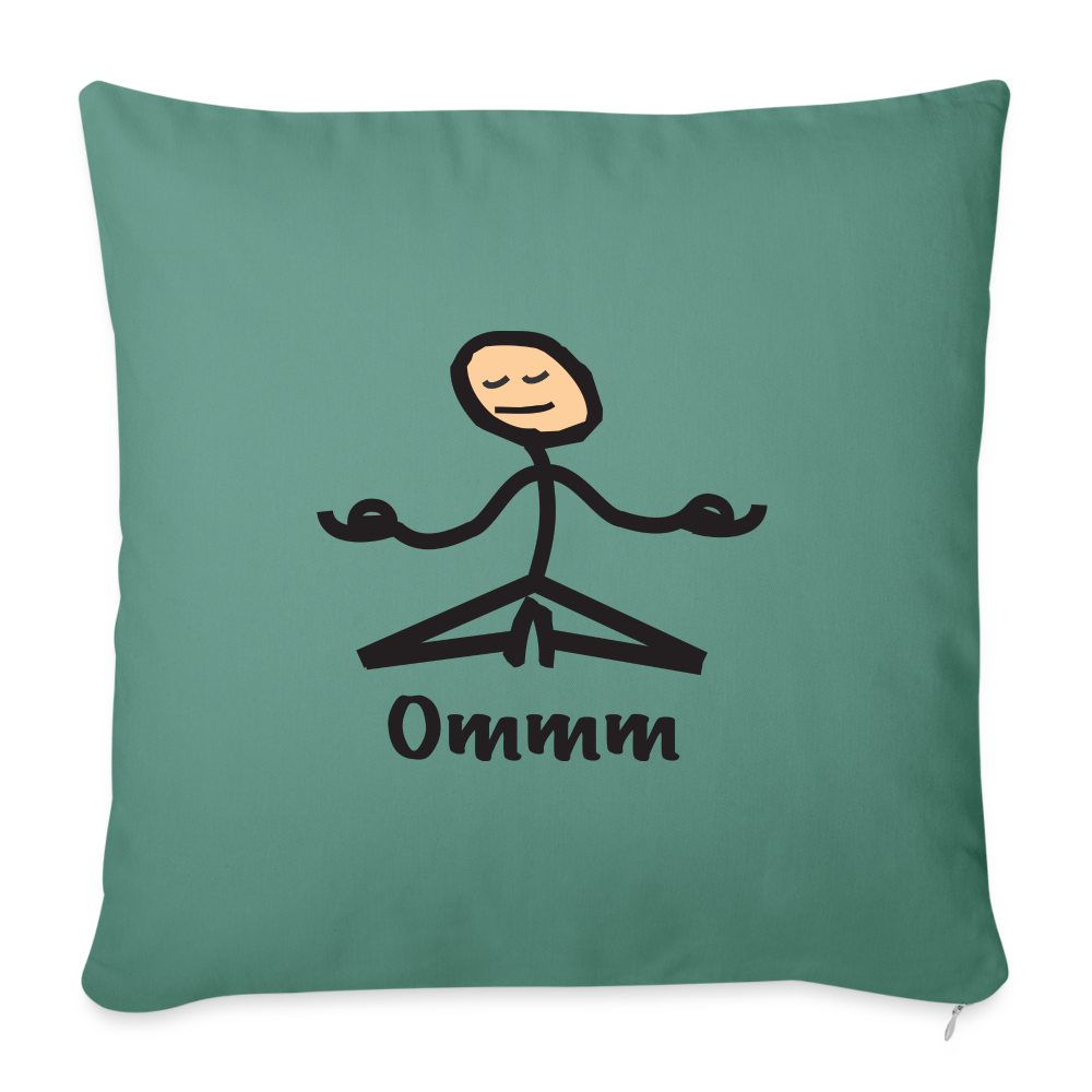 Ommm Throw Pillow Cover - cypress green