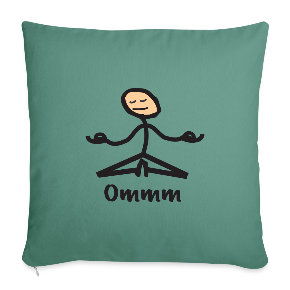 Ommm Throw Pillow Cover - cypress green