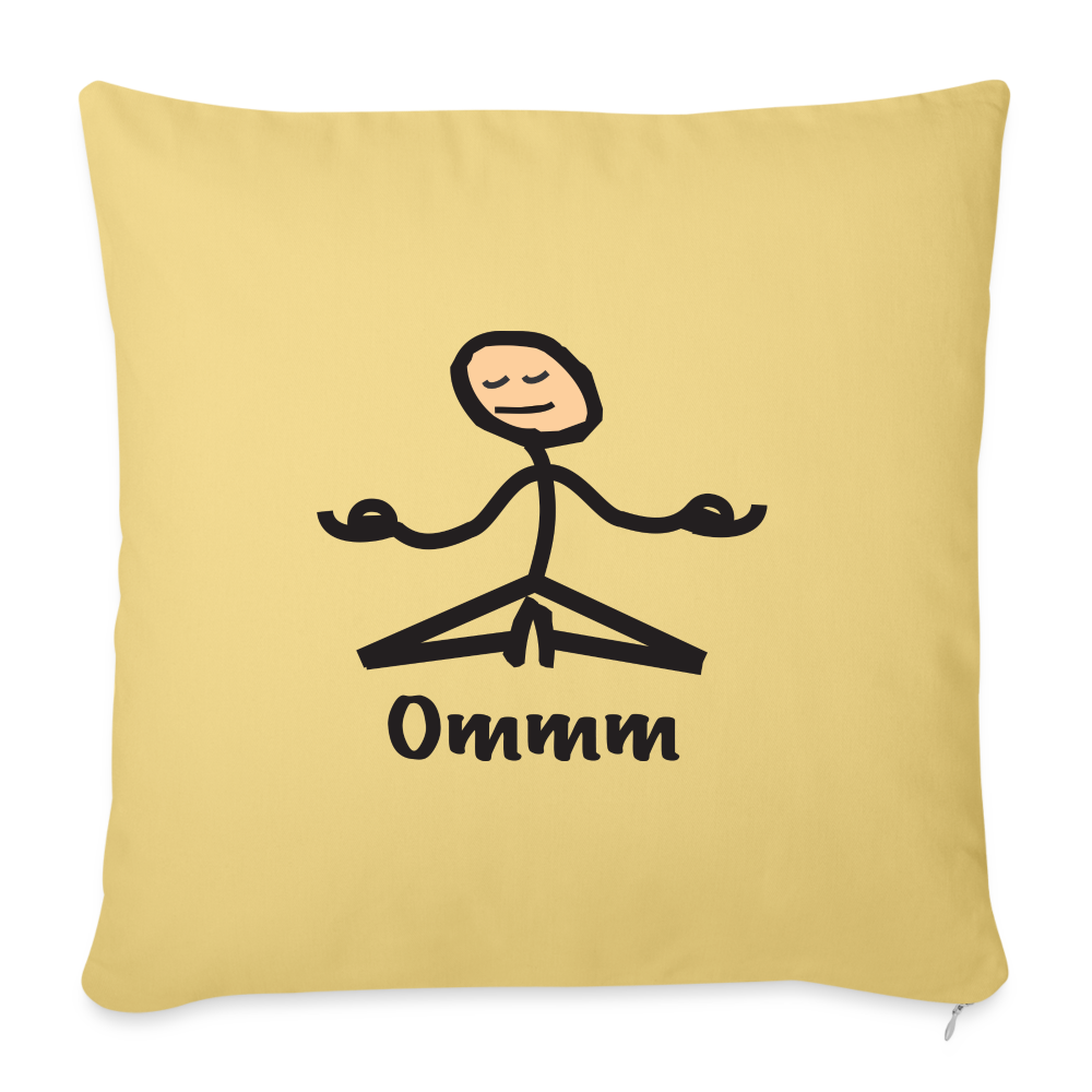 Ommm Throw Pillow Cover - washed yellow