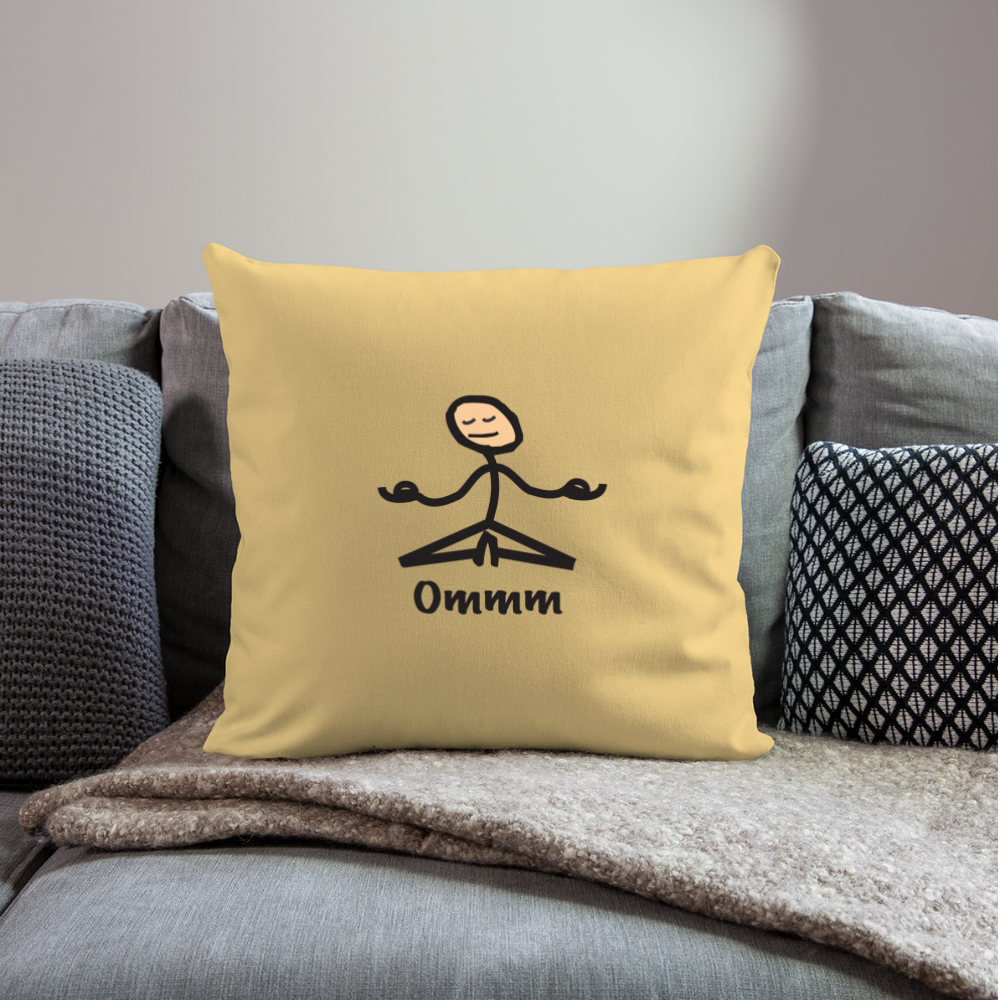 Ommm Throw Pillow Cover - washed yellow