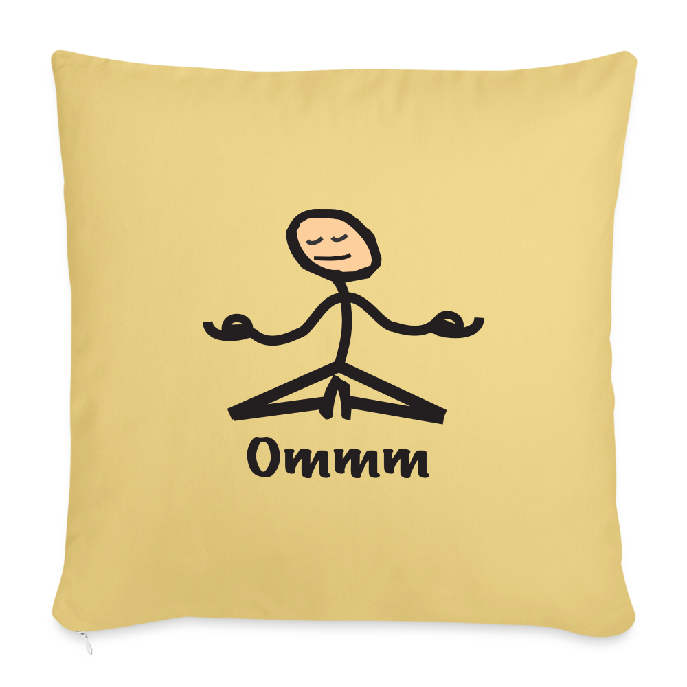 Ommm Throw Pillow Cover - washed yellow