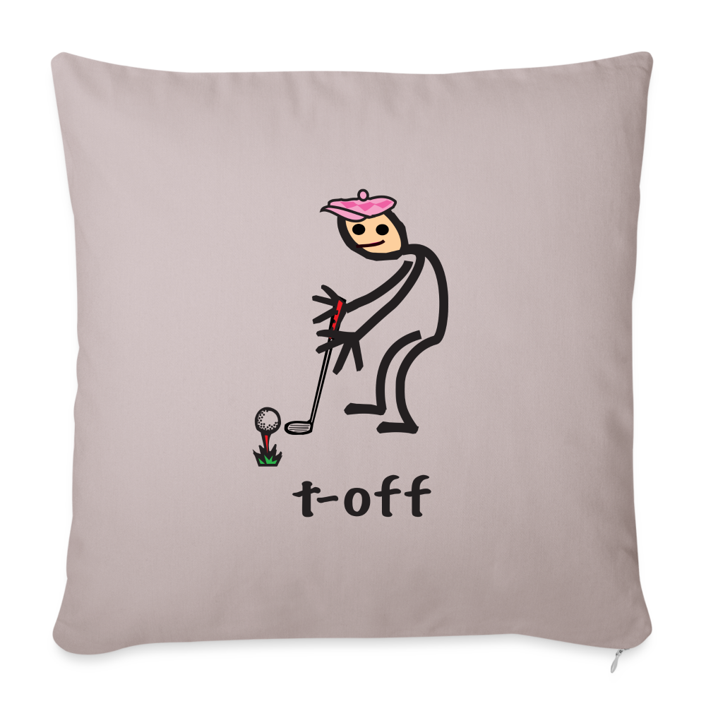 t-off Throw Pillow Cover - light taupe