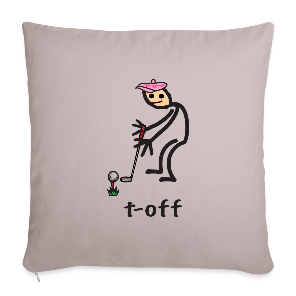 t-off Throw Pillow Cover - light taupe