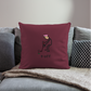 t-off Throw Pillow Cover - burgundy