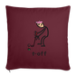 t-off Throw Pillow Cover - burgundy