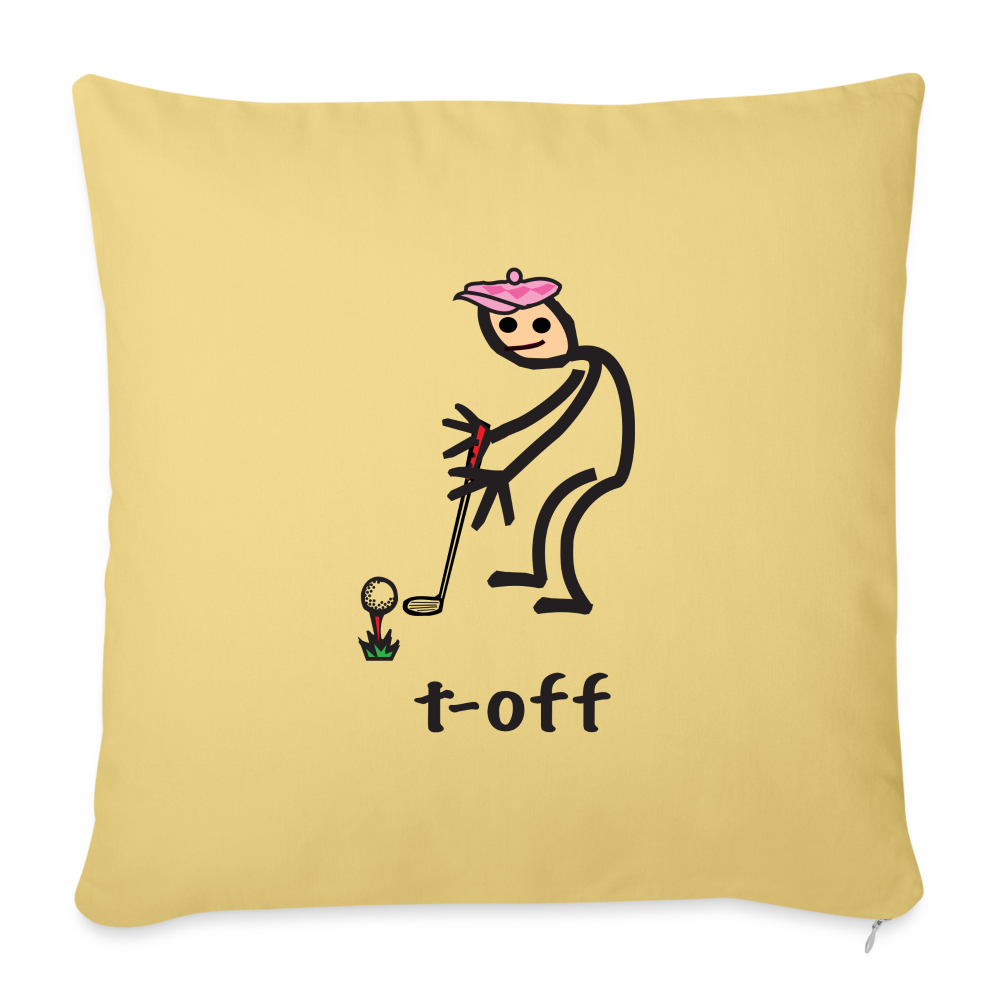 t-off Throw Pillow Cover - washed yellow