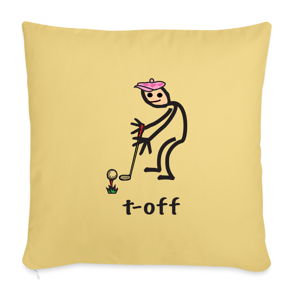 t-off Throw Pillow Cover - washed yellow