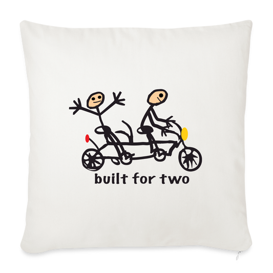 built for two Throw Pillow Cover - natural white