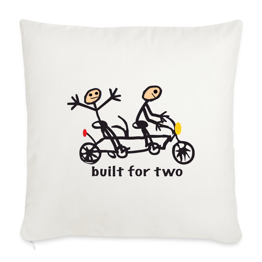 built for two Throw Pillow Cover - natural white