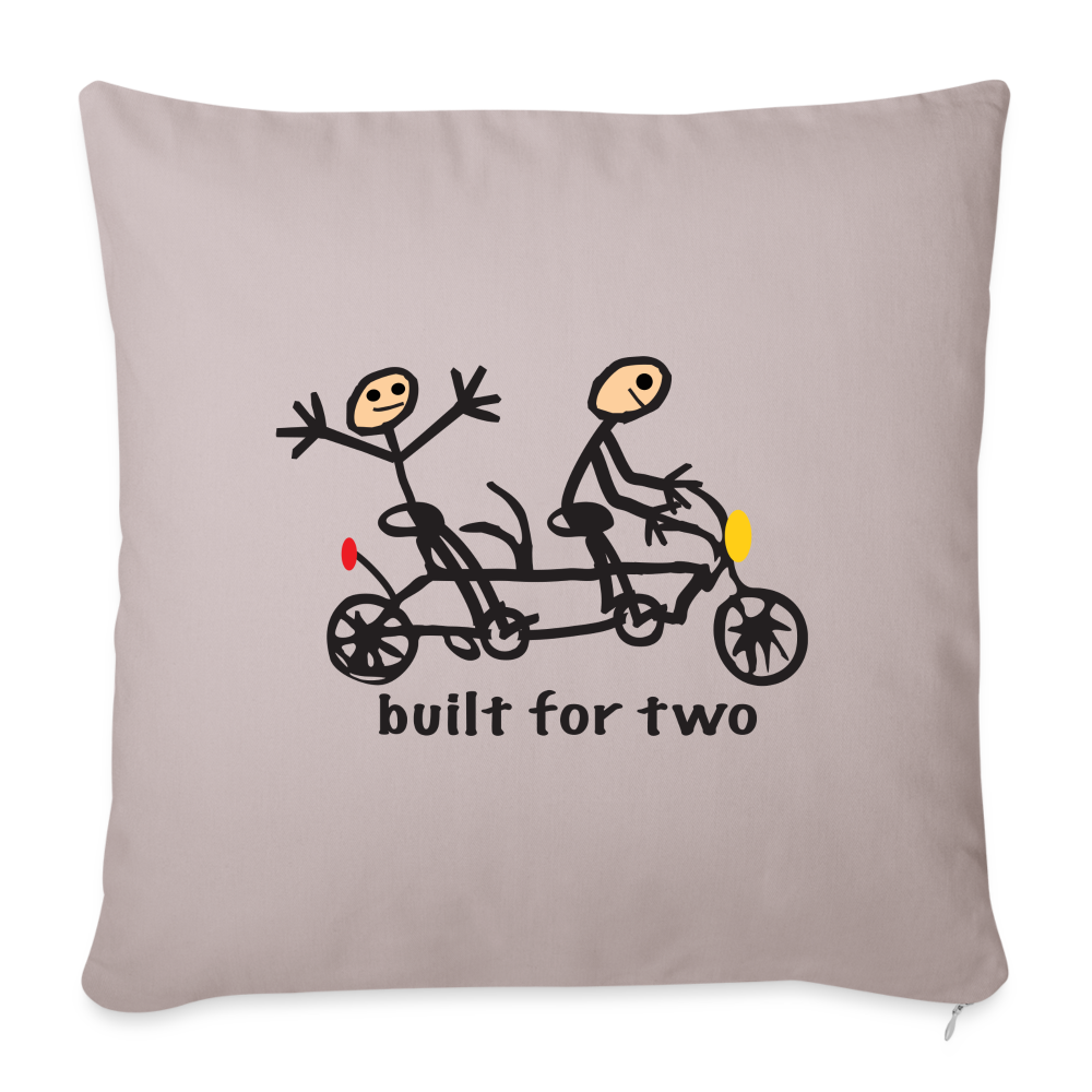 built for two Throw Pillow Cover - light taupe