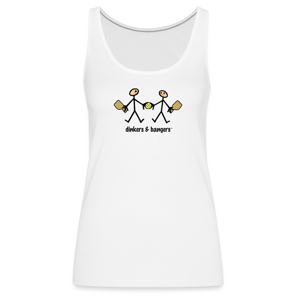 Dinkers & Bangers Women’s Premium Tank Top - white