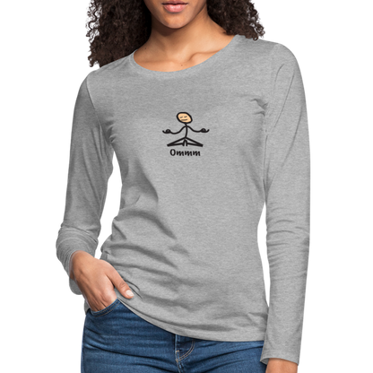 Ommm Women's Premium Long Sleeve T-Shirt - heather gray