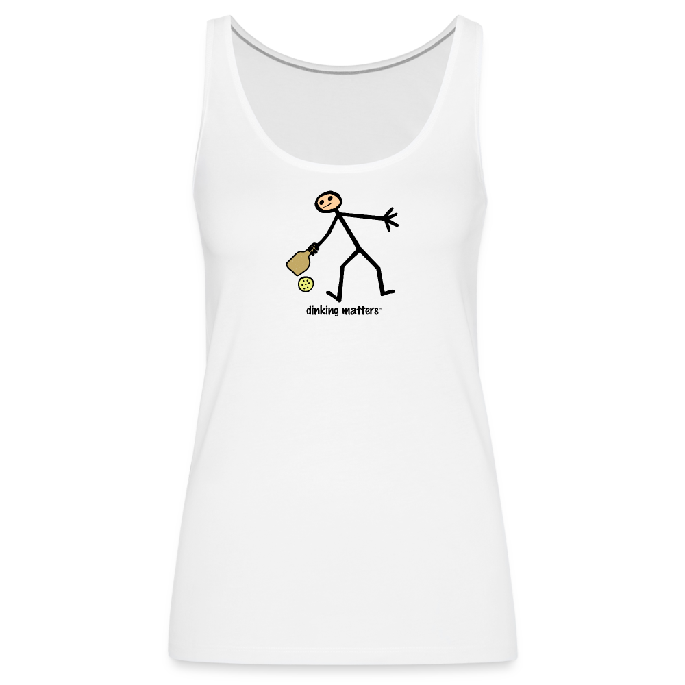 Dinking Matters Women’s Premium Tank Top - white