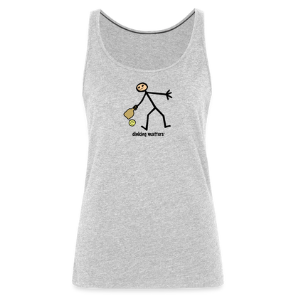 Dinking Matters Women’s Premium Tank Top - heather gray