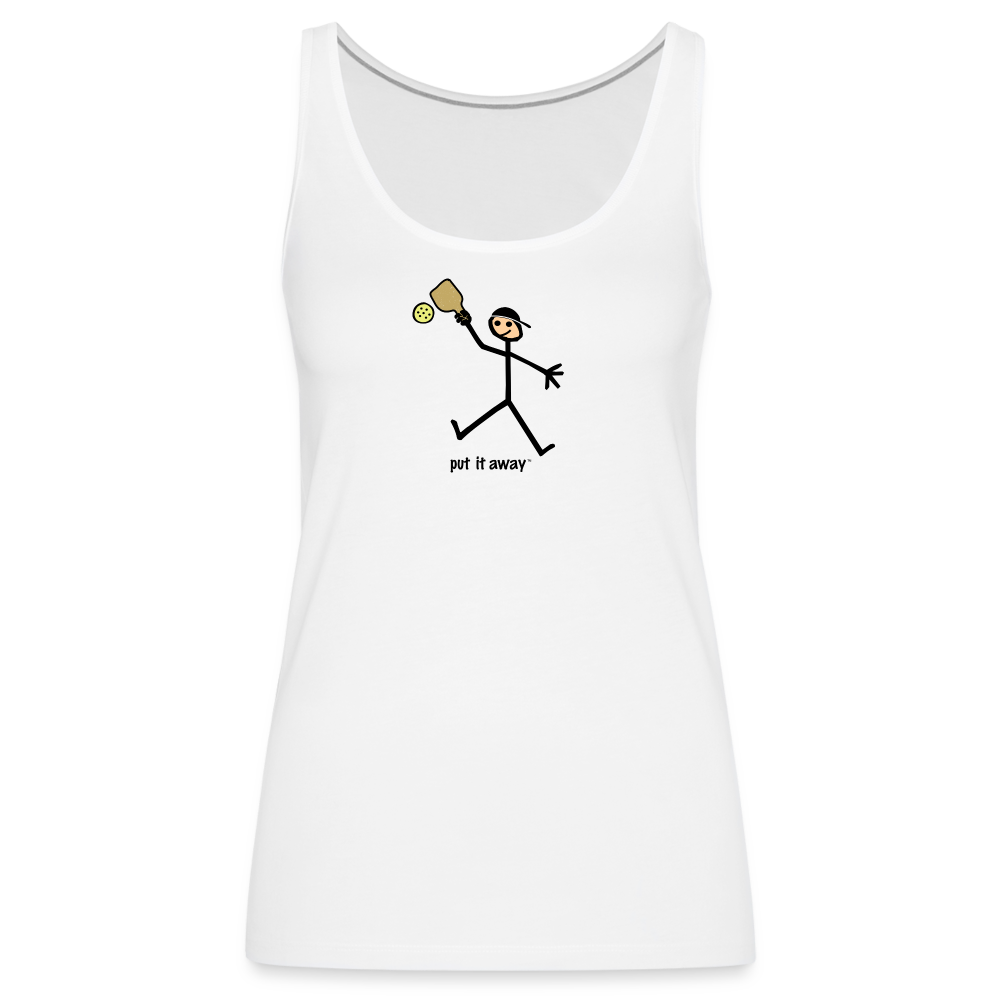 Put It Away Women’s Premium Tank Top - white