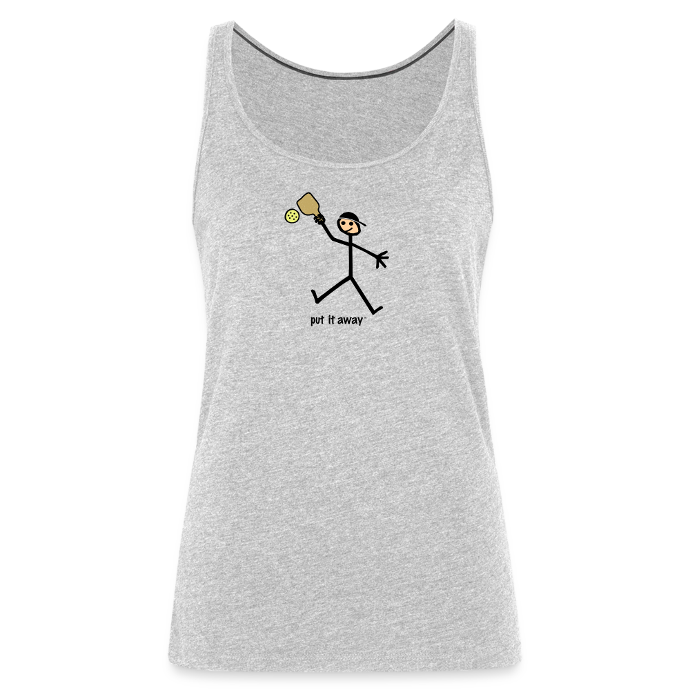 Put It Away Women’s Premium Tank Top - heather gray