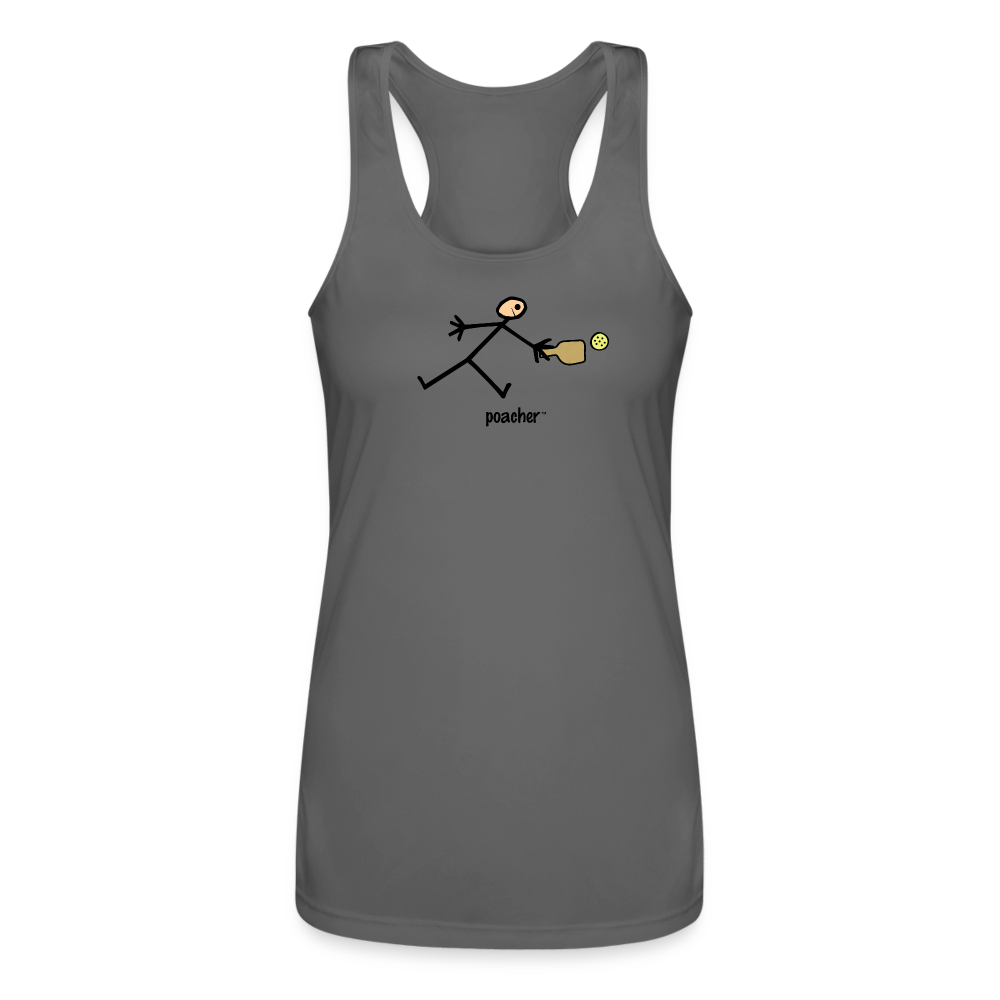 Poacher Women’s Performance Racerback Tank Top - charcoal