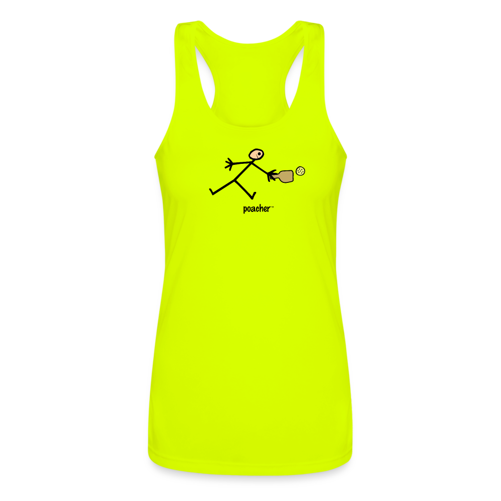Poacher Women’s Performance Racerback Tank Top - neon yellow