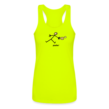 Poacher Women’s Performance Racerback Tank Top - neon yellow